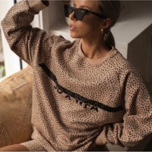 Sarahs day X White Fox Speckle Oversized Sweatshirt M